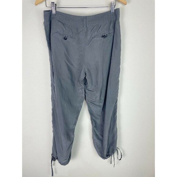 Tommy Bahama gray silk drawstring button up joggers size 6 - Picture 5 of 7